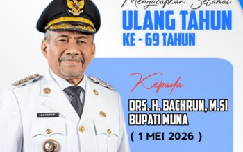 Selamat Ulang Tahun Bupati Muna Drs. H. Bachrun, M.Si