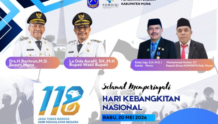 Pemda Muna : Selamat Hari Kebangkitan Nasional