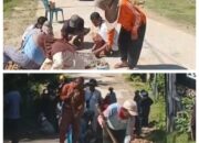 Kadis PMD Apresiasi Warga Desa Lasunapa Swadaya Perbaiki Jalan Rusak.