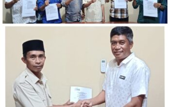 Ketua SMSI Sultra, Serahkan SK Pengurus SMSI,9 Kabupaten.
